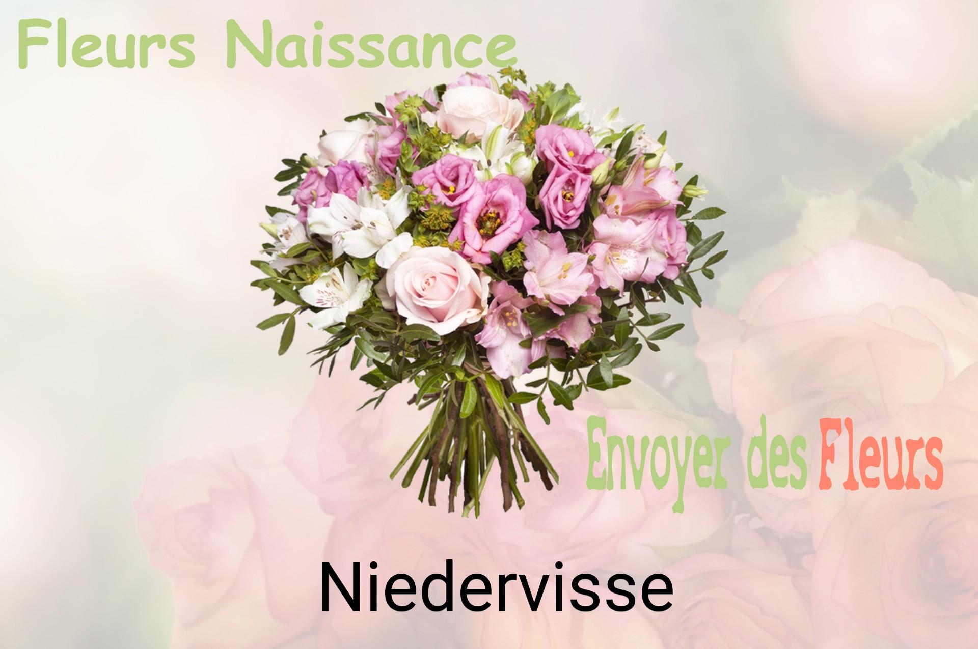 Bouquet de fleurs de naissance livré à Niedervisse