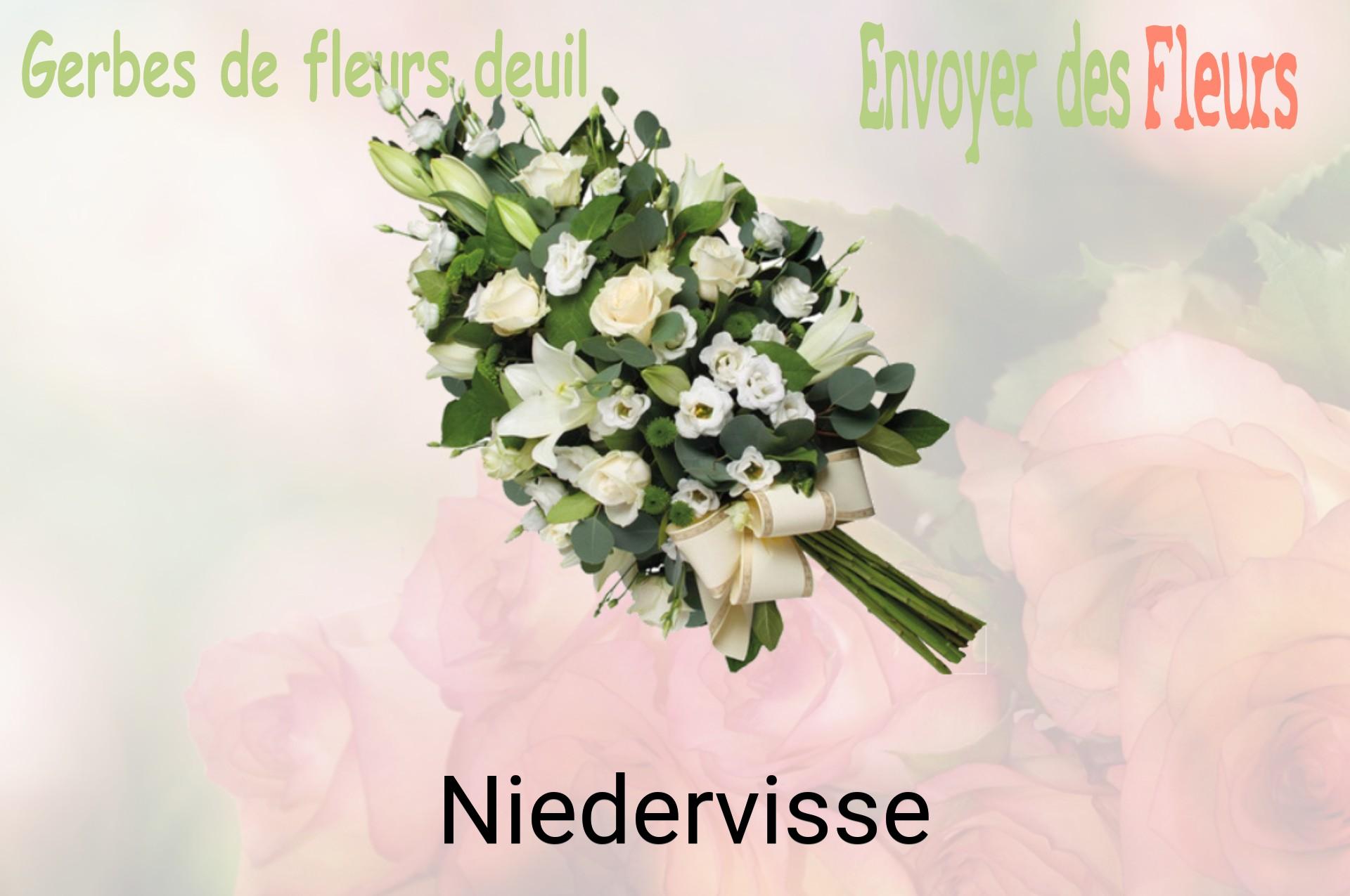 Gerbe de fleurs de deuil livrée à Niedervisse